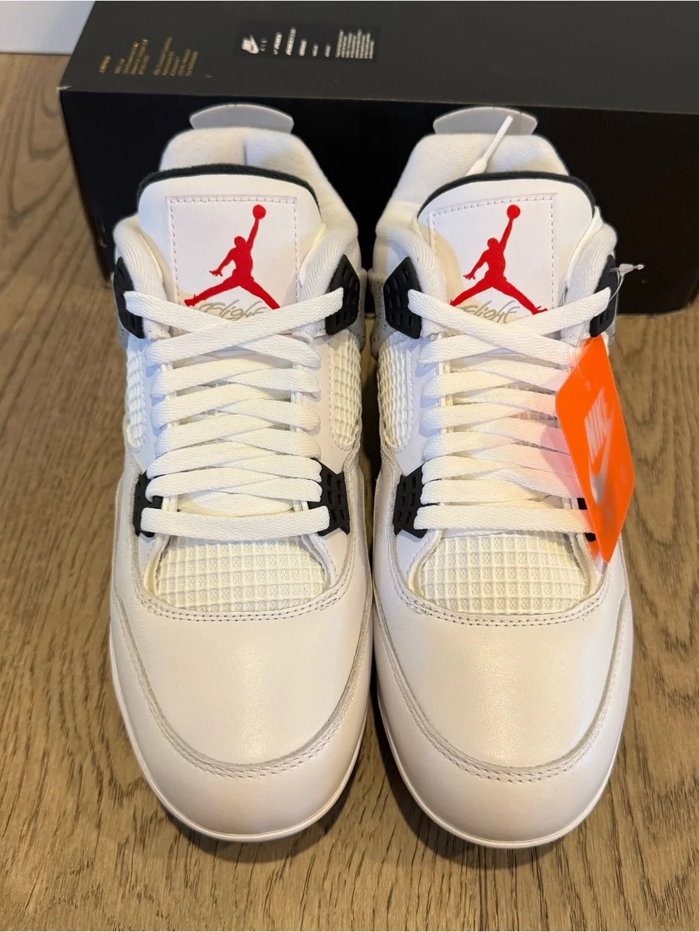 Jordan 4 Retro White Cement Cleats